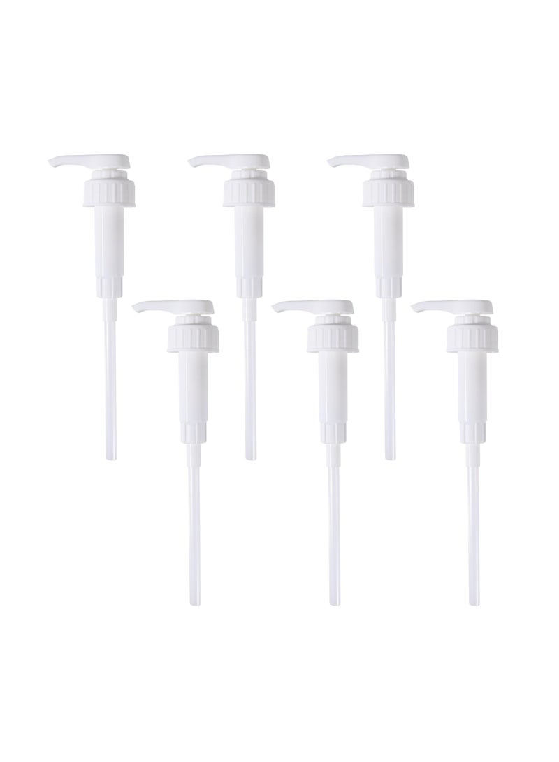 SOLARAE 6Pcs Dispensing Pumps 181mm/7 inch, Gallon Pump Dispenser, Syrup Pump Lid Top Dispenser Replacement, Heavy-Duty Leak, for Plastic or Glass Bottles Shampoo Laundry Detergent Liquid Water Oil - Image 1