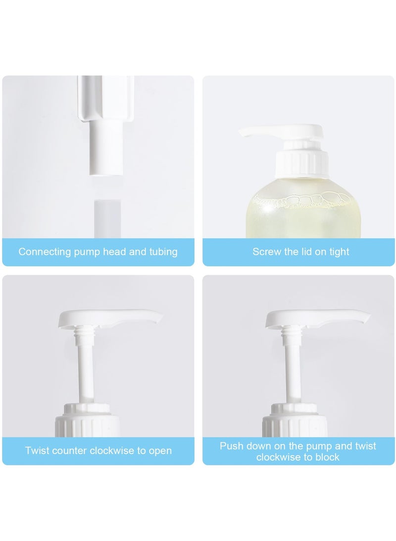 SOLARAE 6Pcs Dispensing Pumps 181mm/7 inch, Gallon Pump Dispenser, Syrup Pump Lid Top Dispenser Replacement, Heavy-Duty Leak, for Plastic or Glass Bottles Shampoo Laundry Detergent Liquid Water Oil - Image 5