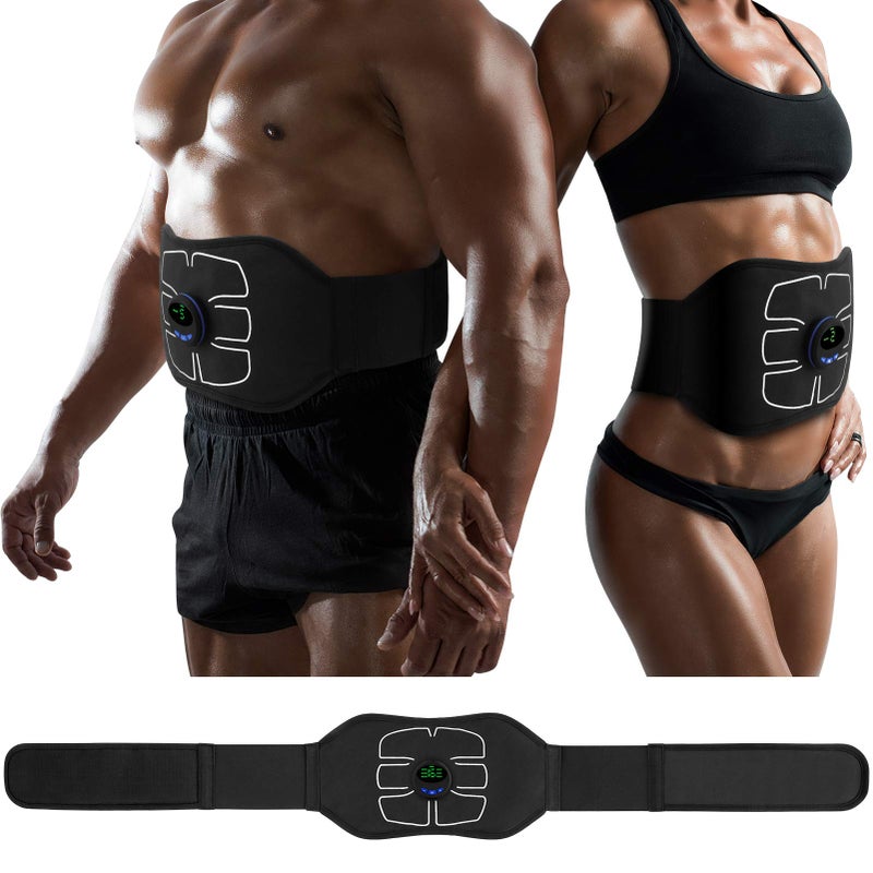 MarCoolTrip MZ ABS Stimulator,Ab Machine,Abdominal Toning Belt Workout Portable Ab Stimulator Home Office Fitness Workout Equipment for Abdomen Black - Image 1