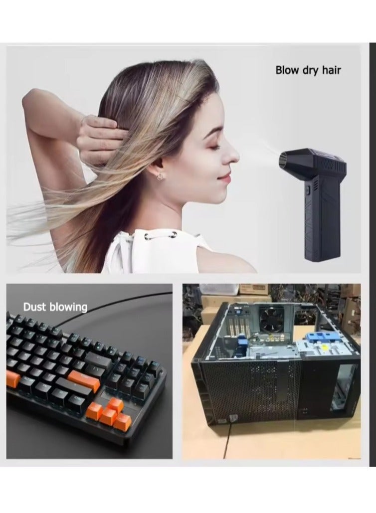 X3 Super Turbo Jet Fan Air Blower 130000RPM Turbo Violent Fan 52M/S 3000mah Wireless Turbo Fan