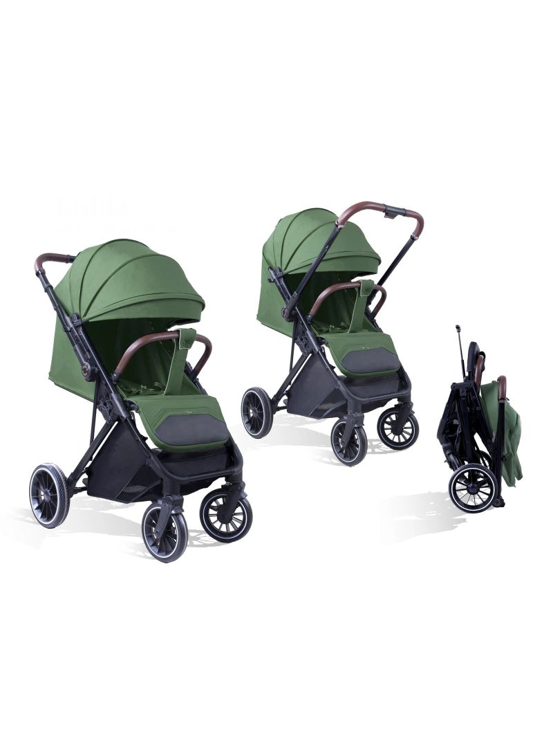 Lightweight Foldable Baby Stroller with Reversible Seat, Travel Bag, One-Hand Compact Fold, Adjustable Canopy & Multi-Position Recline – Suitable for Newborns & Toddlers - Image 3