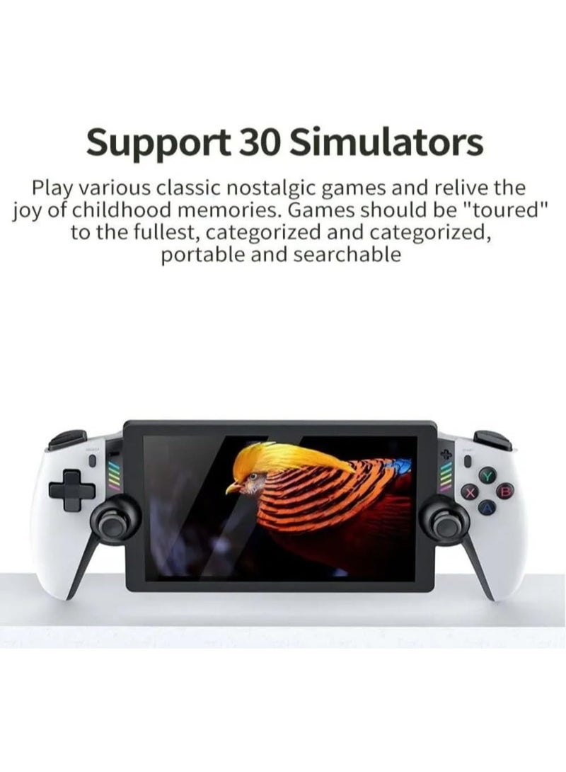 M28 Handheld Game Console - 7.1-Inch IPS Portable Retro Gaming Console with Linux System, 4000mAh Rechargeable Battery, RGB Lighting, Kickstand & Multi-Platform Game Emulator - Image 3