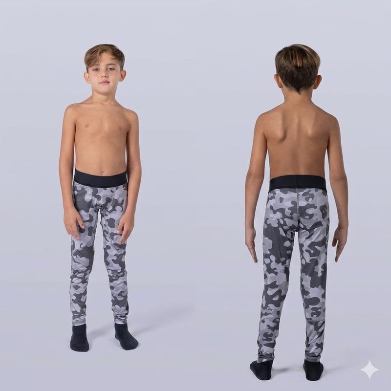 Ghost Bundle of 2 Boy's Base Leggings and 2 Essential Contrast Tees - Image 2