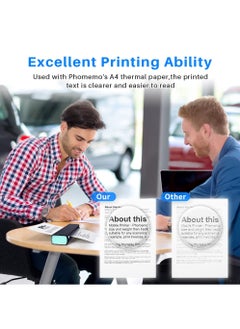 MOXOM M08F A4 Portable Thermal Printer, Supports 8.26"x11.69" A4 Thermal Paper, Wireless Mobile Travel Printers for Car & Office, Bluetooth Printer Compatible with Phone & Laptop  - Image 5