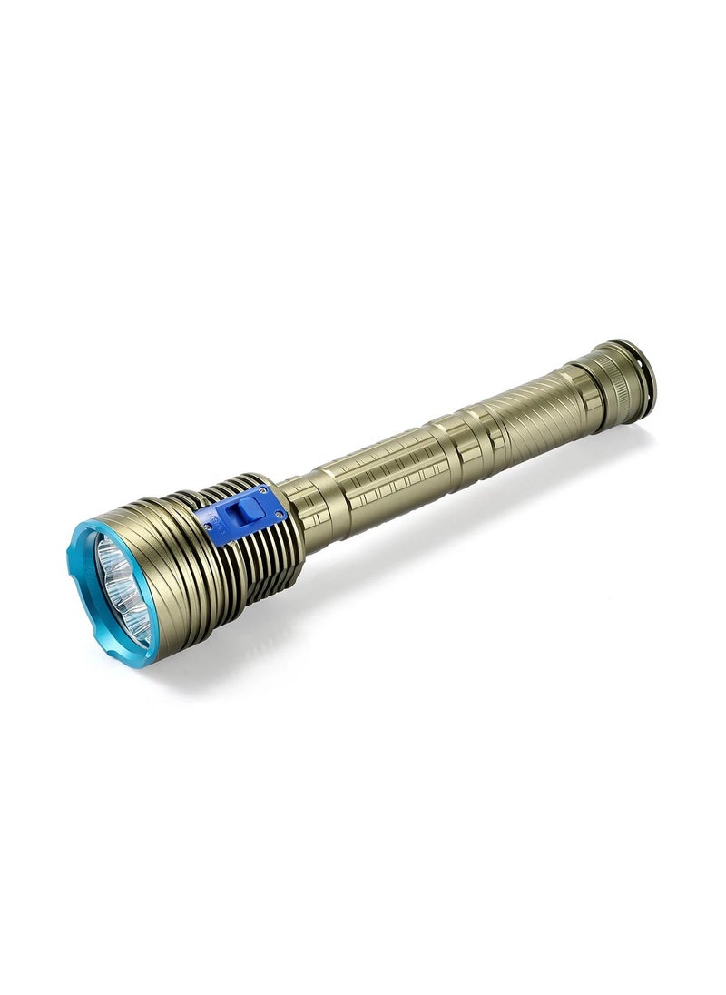 EVEREEN Scuba Flashlight Professional Underwater Diving IPX68 Waterproof Torch 9 LED Light For Caving Snorkeling Spearfishing Lamp(White Light)  - Image 1