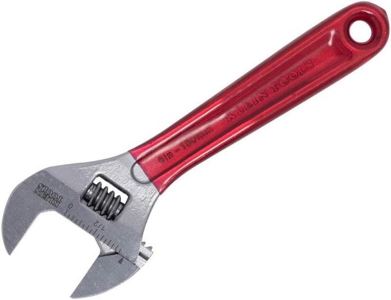KLEIN TOOLS D507-6 Adjustable Wrench with Extra Capacity Jaw and High Polish Chrome Finish, 6-1/2-Inch - Image 5