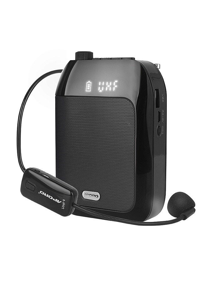 Generic Portable Voice Speaker Amplifier for Teachers with Wired Microphone Headset Waistband Rechargeable Personal BT Speaker Support Music Recording - Image 1