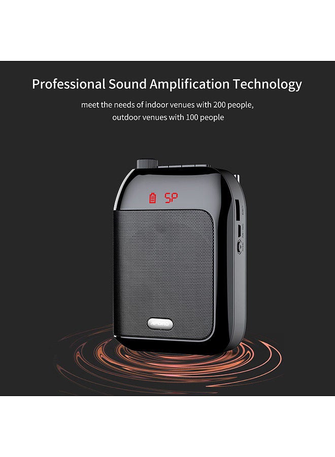 Generic Portable Voice Speaker Amplifier for Teachers with Wired Microphone Headset Waistband Rechargeable Personal BT Speaker Support Music Recording - Image 4