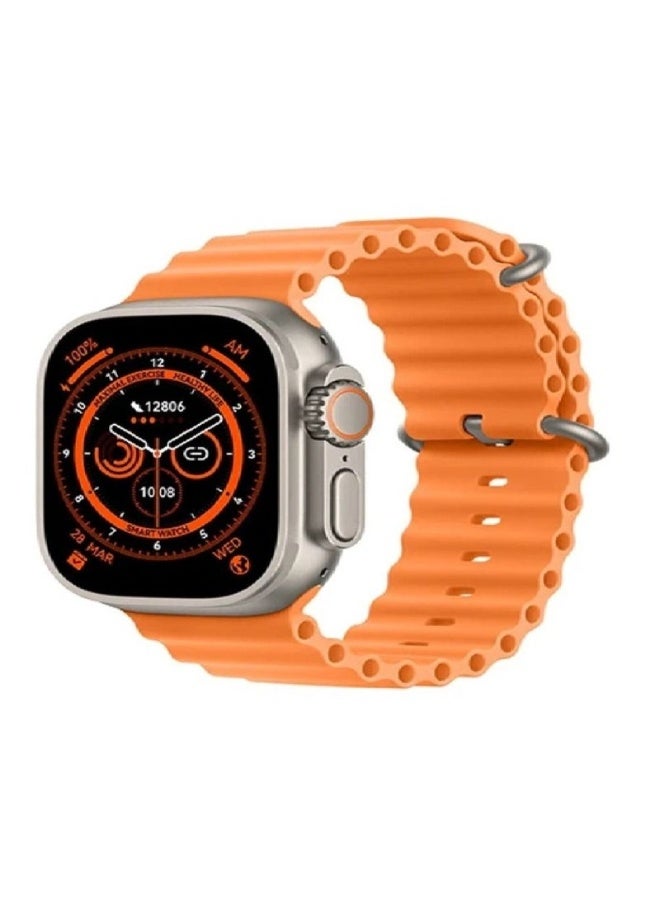 AROAQ T900 Ultra Max 2.1 Inch Smart Watch with Wireless Headphones – 2 in 1, IP67 Waterproof, Heart Rate, BP & SpO2 Monitor, Sleep & Activity Tracker, Bluetooth 5.0 for Android & iOS - Orange - Image 1