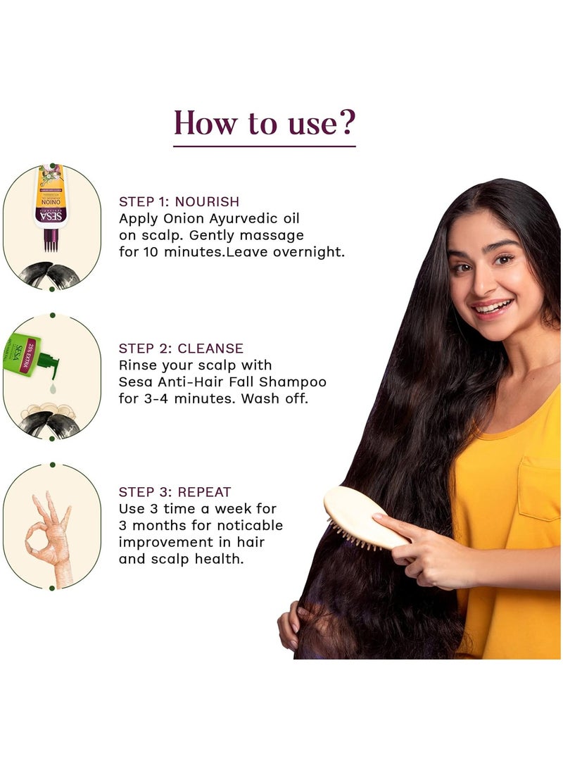 سيسا زيت شعر بصل أيورفيدي مع بهرينجراج 100 مل - Image 3