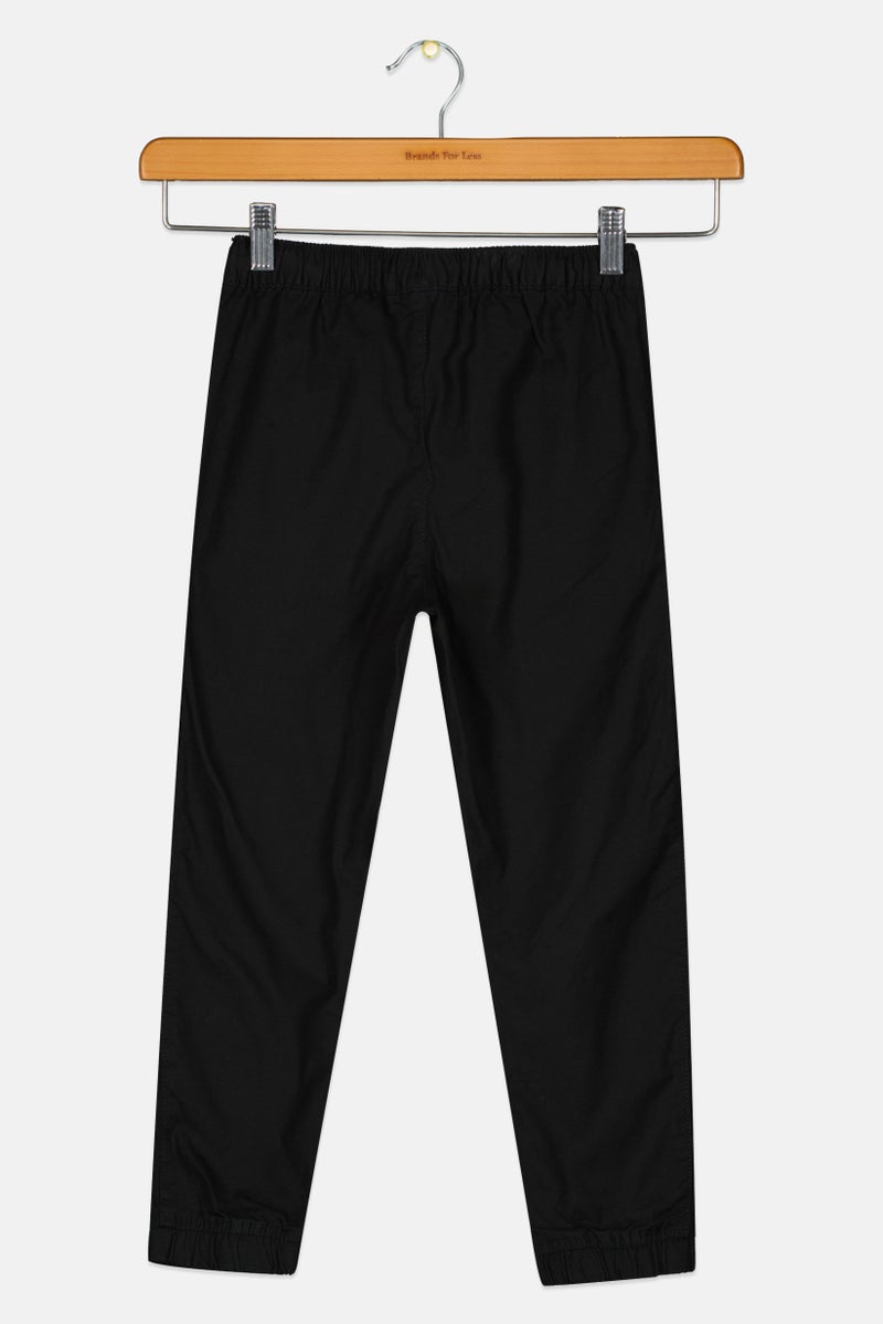 GAP Kids Boy Plain Drawstring Jogger Pants, Black  - Image 2