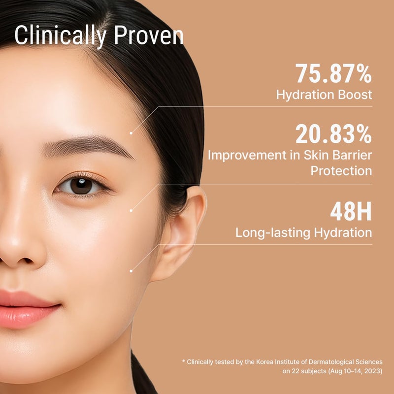 varuza Ultra Moisturizing Derma Facial Cream â€“ Oil Free Deep Hydrating Face Moisturizer â€“ Vegan, EWG Verified Product Korea Skin Care with Hyaluronic Acid, Amino Acids, Non-Sticky Unscented Lotion - Image 2