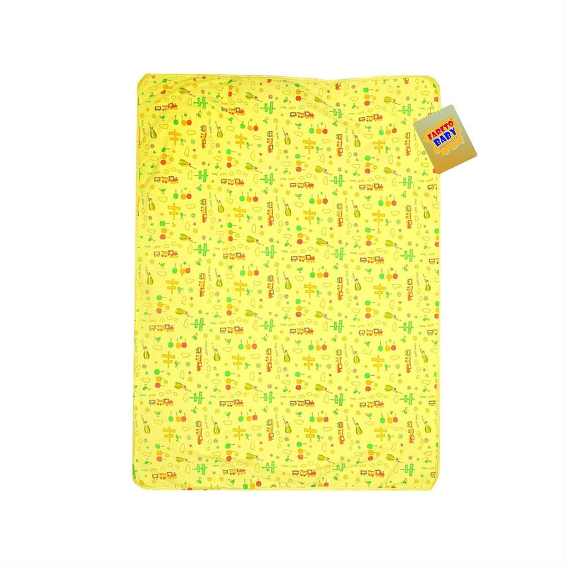 Fareto Infantbond Baby Super Soft Hosiery Single Layer Hooded Wrapper | Blanket | Towel(0-6 Months)(L-31 Inchs, B-28 Inchs, Multicolor, cotton) - Image 3