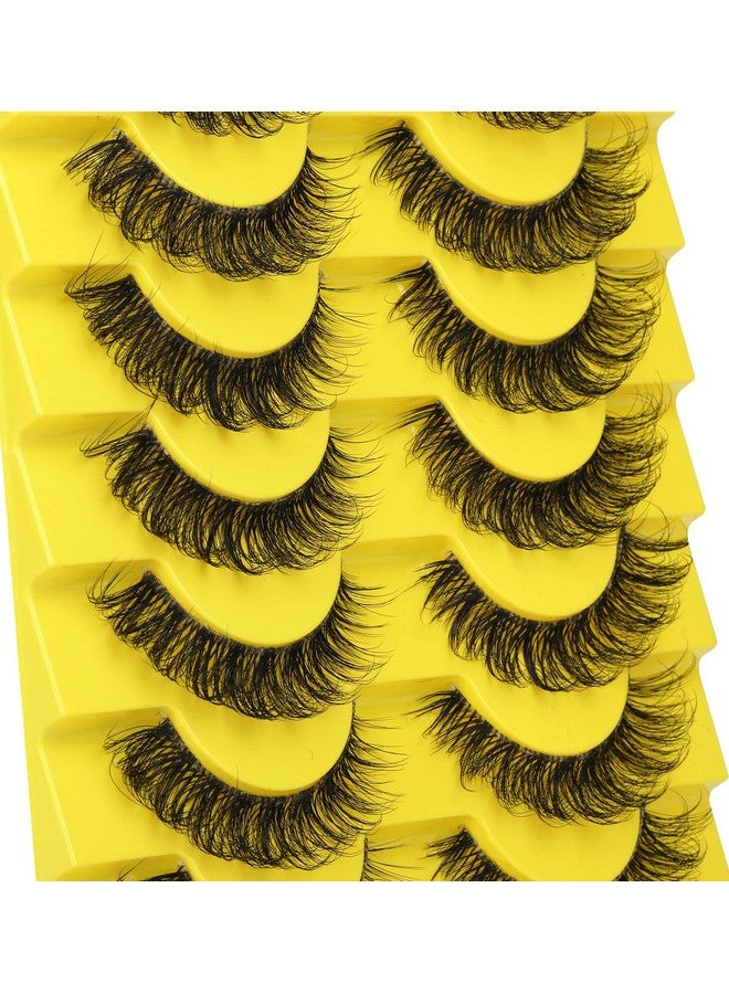 zanlufly Elashes Russian Strip Lashes D Curl Wispy Natural Look Faux Mink Lashes Like Eyelash Extension Fluffy Zanlufly Transparent Band Cat Eye Fake Eyelashes Pack - Image 3