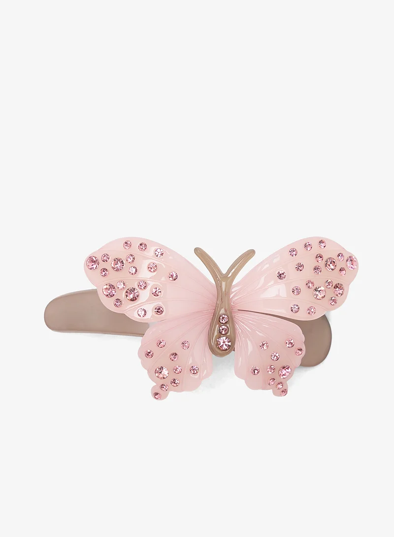 ايلا Butterfly Statement Rhinestone Detailed Hairclip