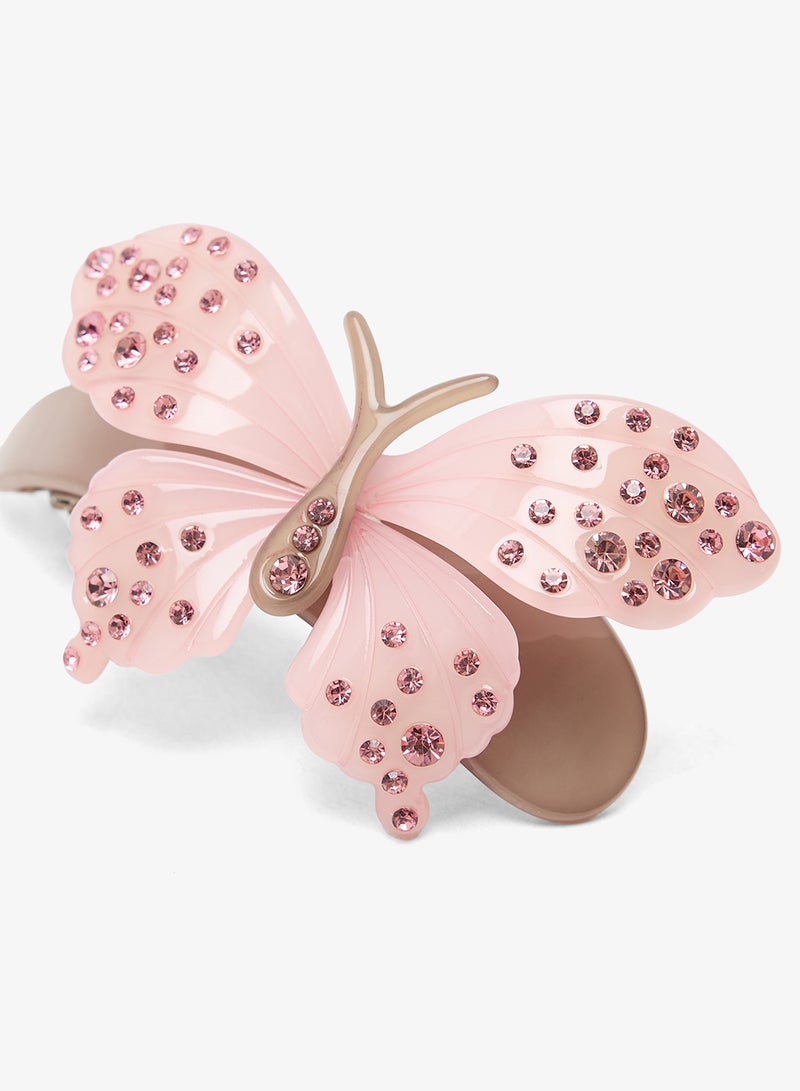 ايلا مشبك شعر مزين بفراشة مرصعة بالكريستال - Image 3