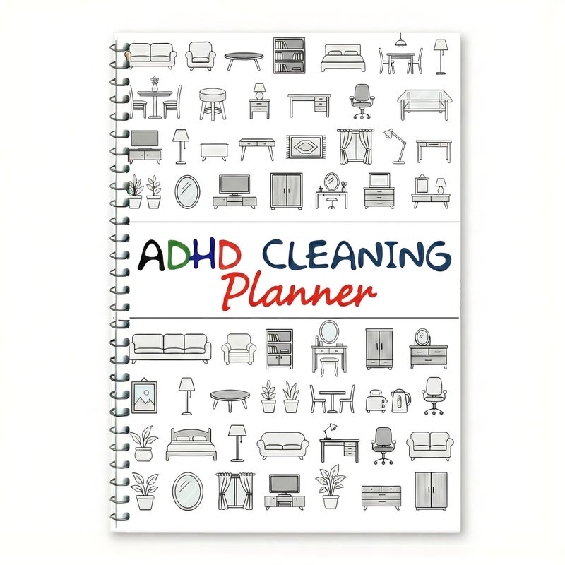 KR. LIF Cleaning Planner & Schedule Checklist â€“ ADHD Cleaning Organizer Chore Chart with Easy Cleaning Journal Planner List for Adults, Women, and Families Daily, Weekly & House hold - Image 1