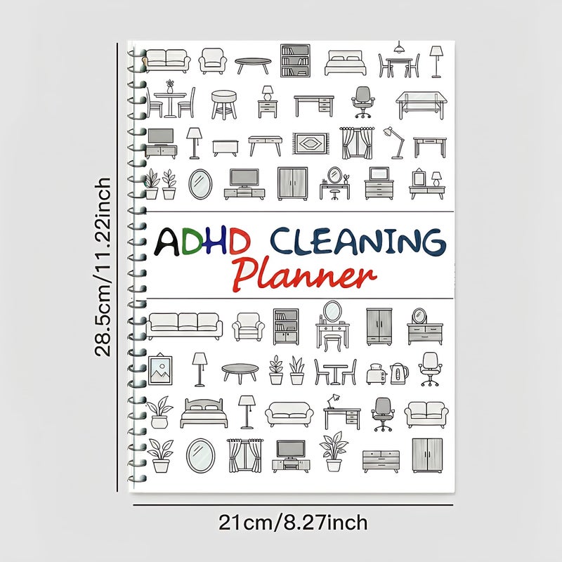 KR. LIF Cleaning Planner & Schedule Checklist â€“ ADHD Cleaning Organizer Chore Chart with Easy Cleaning Journal Planner List for Adults, Women, and Families Daily, Weekly & House hold - Image 4