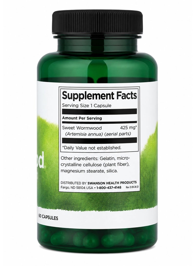 SWANSON Full Spectrum® Sweet Wormwood, 425 mg, 90 Capsules - Image 2