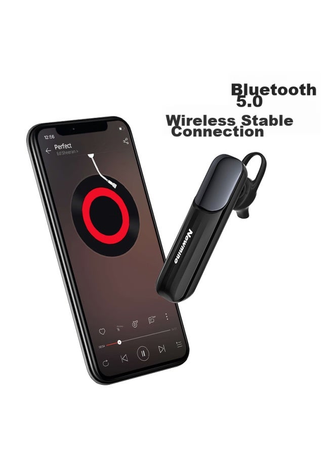 Newmine L18 Wireless Bluetooth Earphones, Single Ear In-ear Or Ear-hook Style Headset, Suitable For Sports, Running, Car Use, Compatible With Apple, Huawei, Xiaomi, Vivo, Black - Image 4