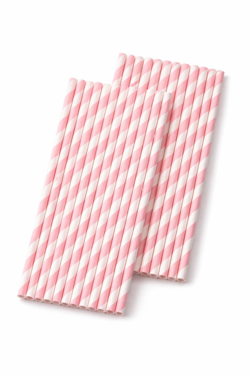 vsell24 100 Pieces Eco-Friendly Paper Straws – Biodegradable, Durable Drinking Straws for Parties, Events, Juice & Soft Drinks - Image 1