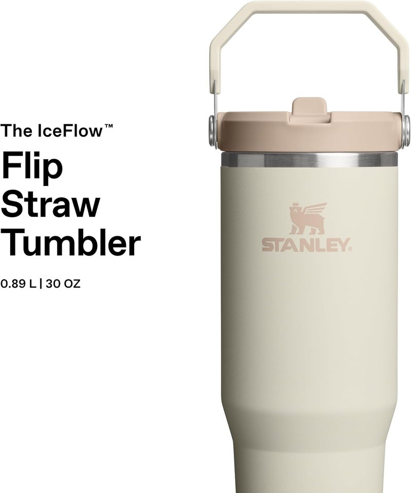 Stanley Flip Straw Tumbler 1.0 Water Bottle with Straw 0.89L - Cream - Image 3