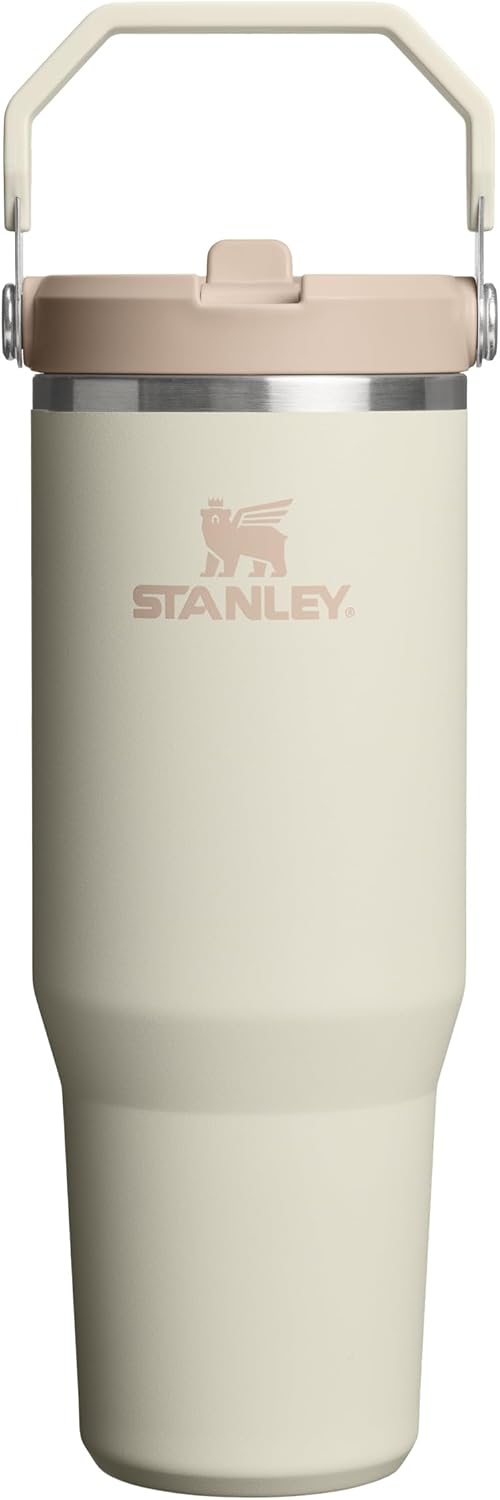 Stanley Flip Straw Tumbler 1.0 Water Bottle with Straw 0.89L - Cream - Image 1