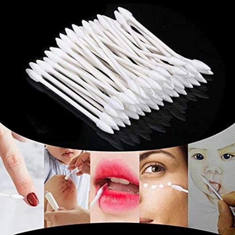 Dual Precision Cotton Swabs: 7.8 Cm Sterilized Organic Soft Cotton, Recycled Paper Handles, Lint-free Compact Tips - 800 Count (4 Packs, 200 Per Pack) for Delicate Makeup, Electronic Cleaning, Craft P - Image 4