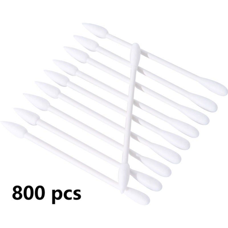 Dual Precision Cotton Swabs: 7.8 Cm Sterilized Organic Soft Cotton, Recycled Paper Handles, Lint-free Compact Tips - 800 Count (4 Packs, 200 Per Pack) for Delicate Makeup, Electronic Cleaning, Craft P - Image 1