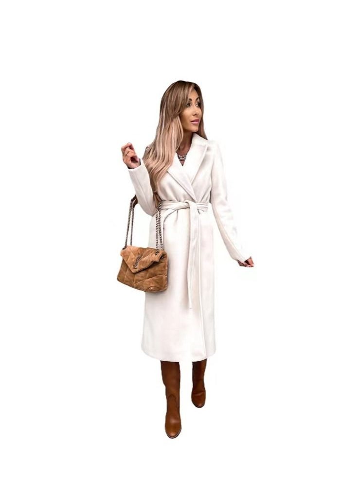 Loquat - Fashion Simple Lace-up Trench Overcoat - Image 1
