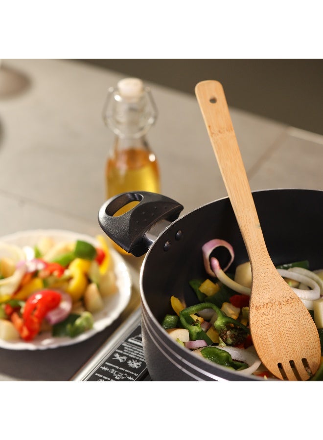 Royalford 26 CM  Aluminium Casserole -RF11962/Heat-resistant exterior Compatible with Hot Plate, Halogen, and Gas,/ Non-Stick Coating, Perfect for Casseroles, Safe for freezer and Tempered Glass Lid with Steel Frame/ Black Color - Image 4