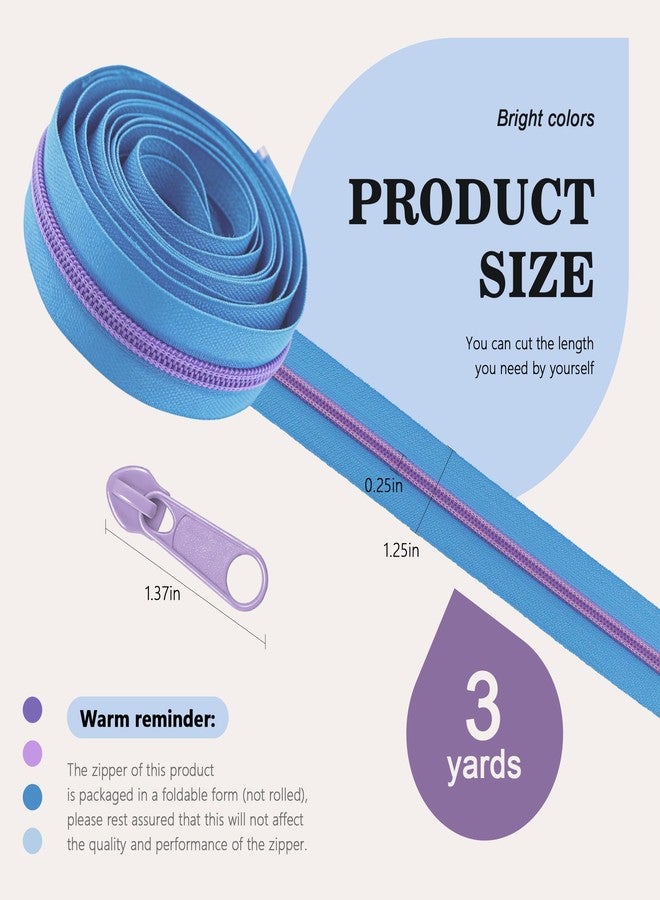 SHRJ 12Pcs 36 Yards Sewing Zippers #5 Nylon Coil in Assorted Colors with 120 Zipper Sliders Pull Head Zipper Repair Kit for DIY Tailor Sewing Crafts Supplies Clothes Bag - Image 2