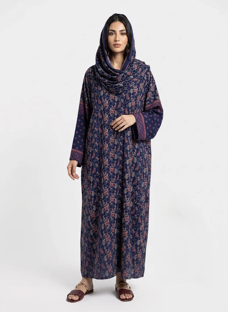 Hadiyath Al Madinah Mosaic Printed Abaya - HM