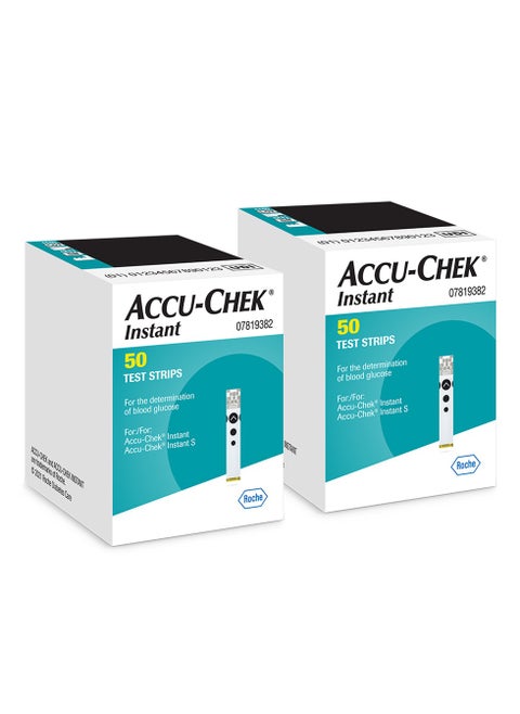 Accu Chek 50-Piece Instant Temperature Test Strip Pack of 2