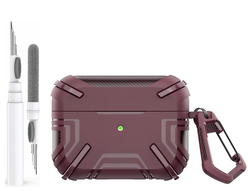 Mizi Rugged Case for Air Pods Pro 2nd Generation 2022/2023 (USB-C/Lightning Cable) / Air pod Pro 2019 Release, Hard Protective Cover - Red - Image 1
