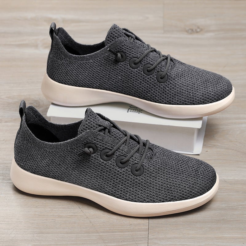 Unisex Breathable Flyknit Lightweight Casual Running Shoes Low-Top Sneakers - Image 1