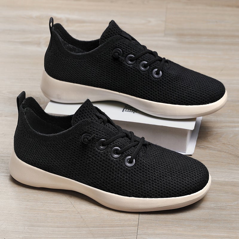Unisex Breathable Flyknit Lightweight Casual Running Shoes Low-Top Sneakers - Image 3