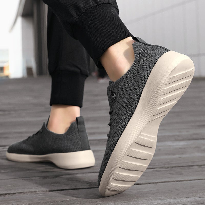 Unisex Breathable Flyknit Lightweight Casual Running Shoes Low-Top Sneakers - Image 4