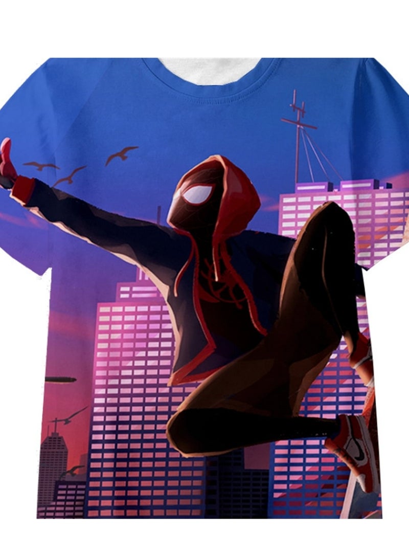 Spider-Man Across the Universe Handsome Loose Pullover T-shirt 3D digital printing personalized breathable T-shirt - Image 2