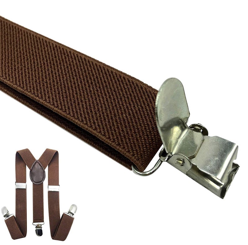 magicX Suspender for Kids- Adjustable,Y Back, Free Size-Brown, Unisex - Image 2