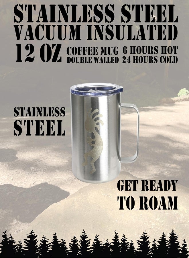 Aquapelli Vacuum Insulated Mug with Handle, 12 Ounces, Stainless Steel - Image 2