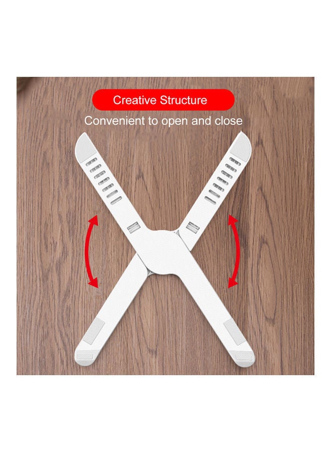 NIBEMINENT Tabletop Foldable Laptop Stand White  - Image 2