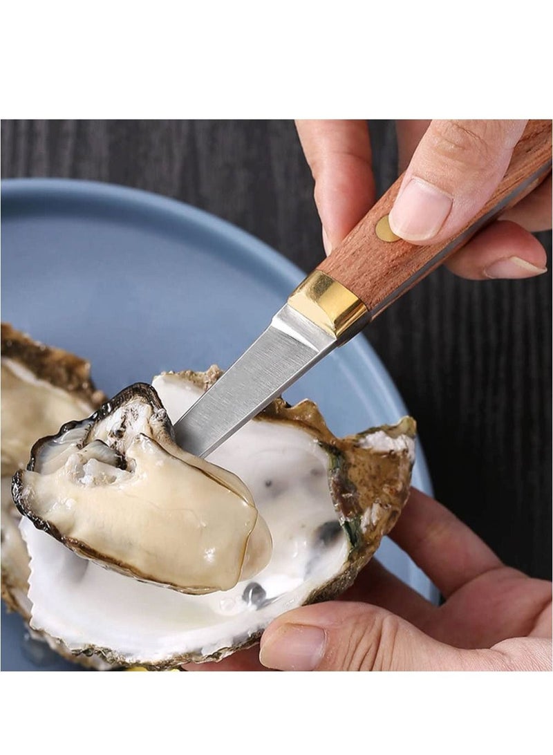 Clam Opener with Non- Slip Easy To Grip Handle Utility Scallop Stainless Steel Seafood Shellfish Opener Tools for Oyster Clam Shellfish  - Image 2