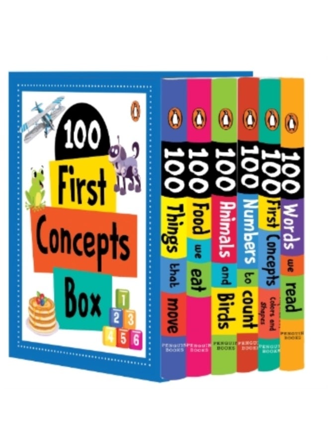 100 First Concepts Box Set (6 Books Box-Set): A Boxset of 6 Illustrated Board Books for Preschool Kids, Toddlers [Penguin Early Learning Series] 