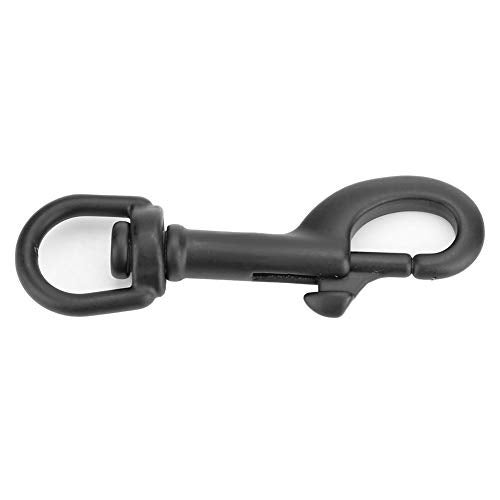 Vbestlife Scuba Diving Clips, Stainless Steel Swivel Eye Snap Hook Dive Single Ended Swivel Eye Bolt Hook Buckle Dog Clip Gear Equipment for Underwater Scuba Diving(Black 75mm) stainless steel marine grade - Image 2