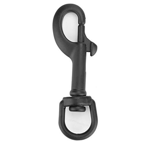 Vbestlife Scuba Diving Clips, Stainless Steel Swivel Eye Snap Hook Dive Single Ended Swivel Eye Bolt Hook Buckle Dog Clip Gear Equipment for Underwater Scuba Diving(Black 75mm) stainless steel marine grade - Image 1