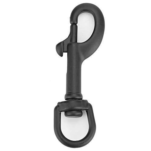 Vbestlife Scuba Diving Clips, Stainless Steel Swivel Eye Snap Hook Dive Single Ended Swivel Eye Bolt Hook Buckle Dog Clip Gear Equipment for Underwater Scuba Diving(Black 75mm) stainless steel marine grade - Image 3