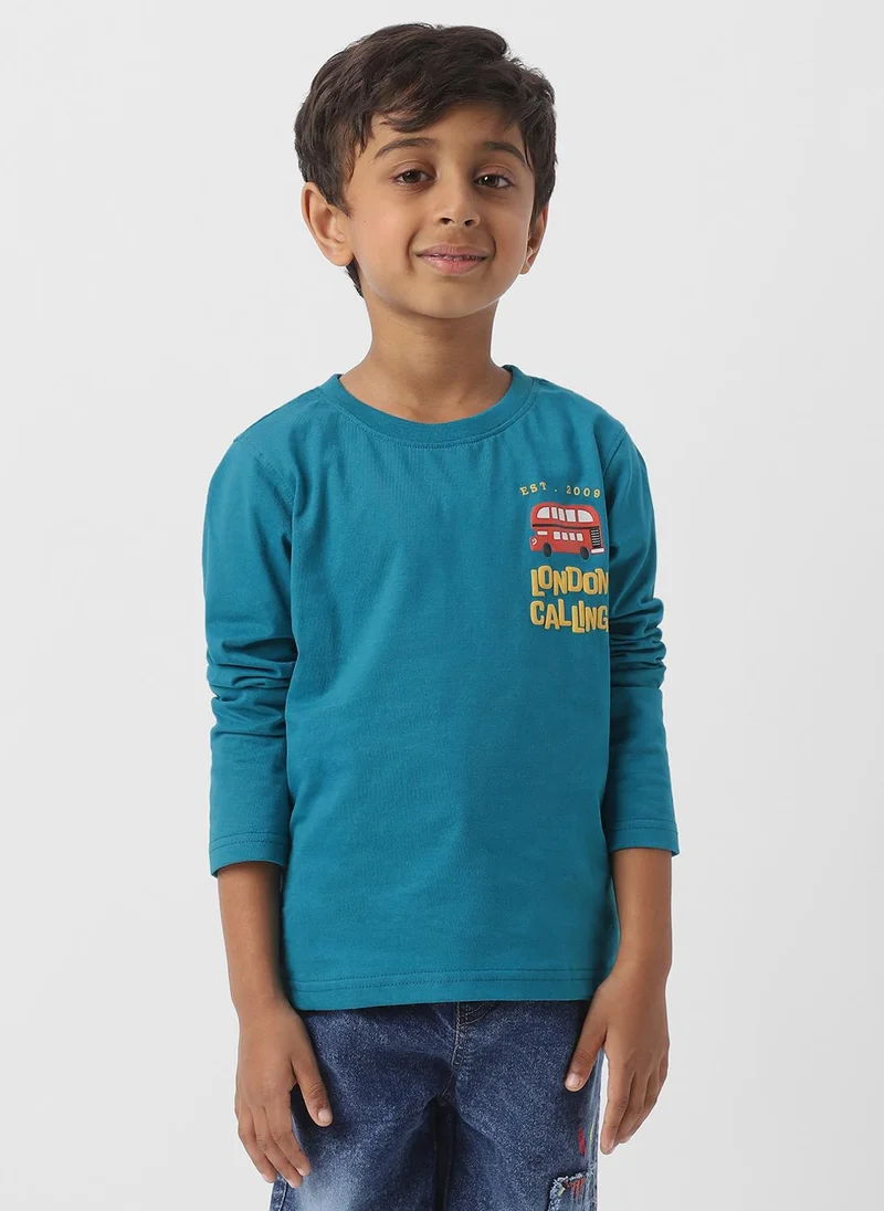 نوتيناتي Nautinati Boys Cotton Graphic Printed T-shirt