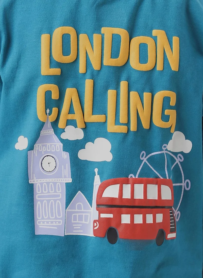 نوتيناتي Nautinati Boys Cotton Graphic Printed T-shirt