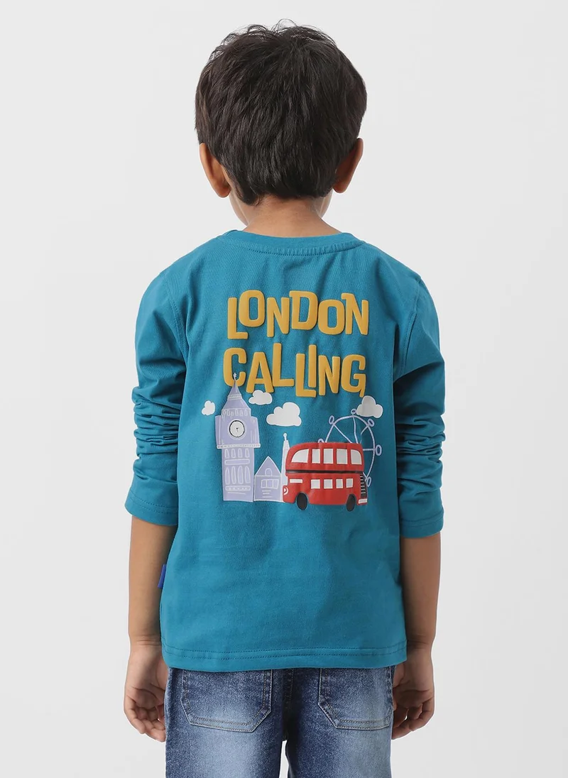 نوتيناتي Nautinati Boys Cotton Graphic Printed T-shirt